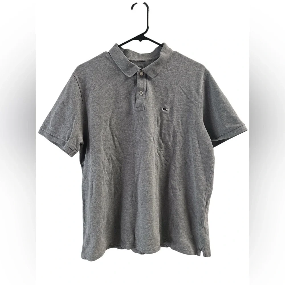 Vineyard vines Edgartown pique polo grey short sleeve - Picture 3 of 6